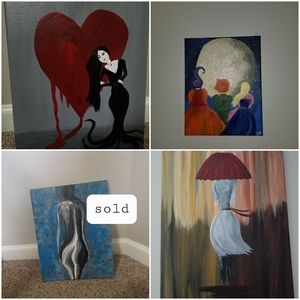 Hand painted on canvas individually priced